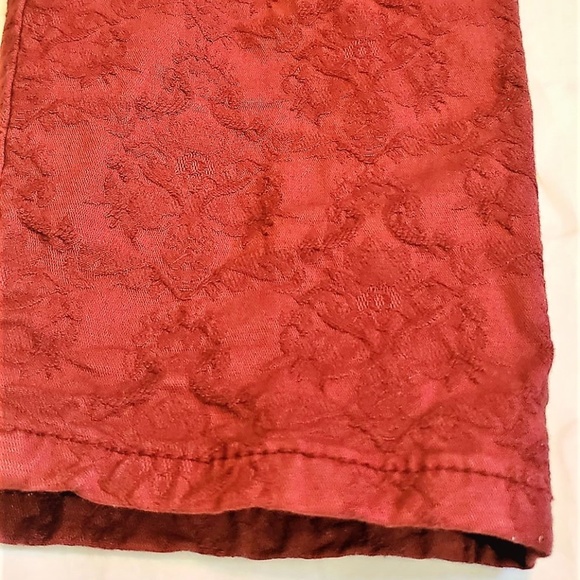 FREE PEOPLE Lace Floral Maroon Skinny Jeans W29 - Picture 3 of 7